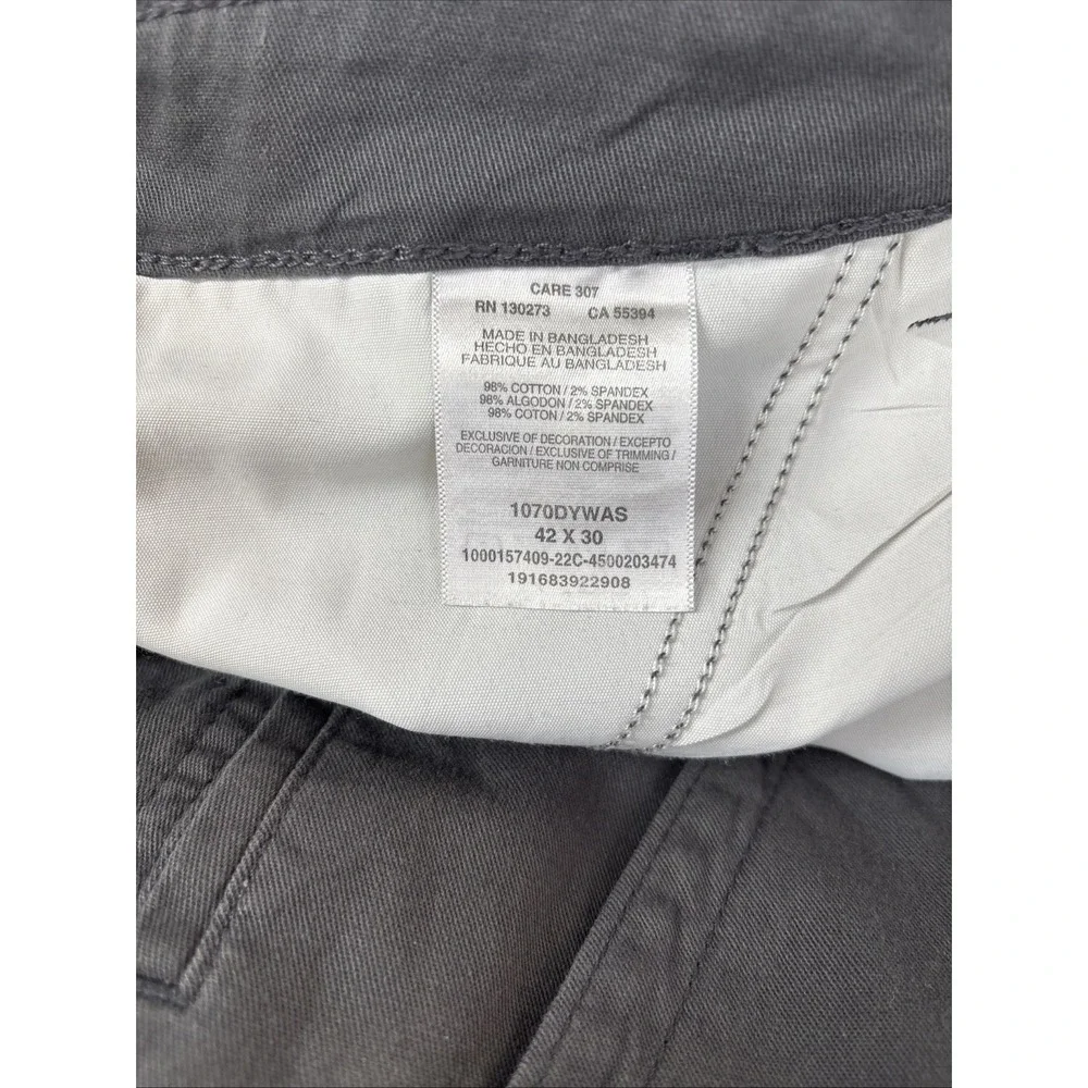 Wrangler Cargo Pants Mens 42X30 Gray 7 Pockets Regular Taper Outdoor Canvas